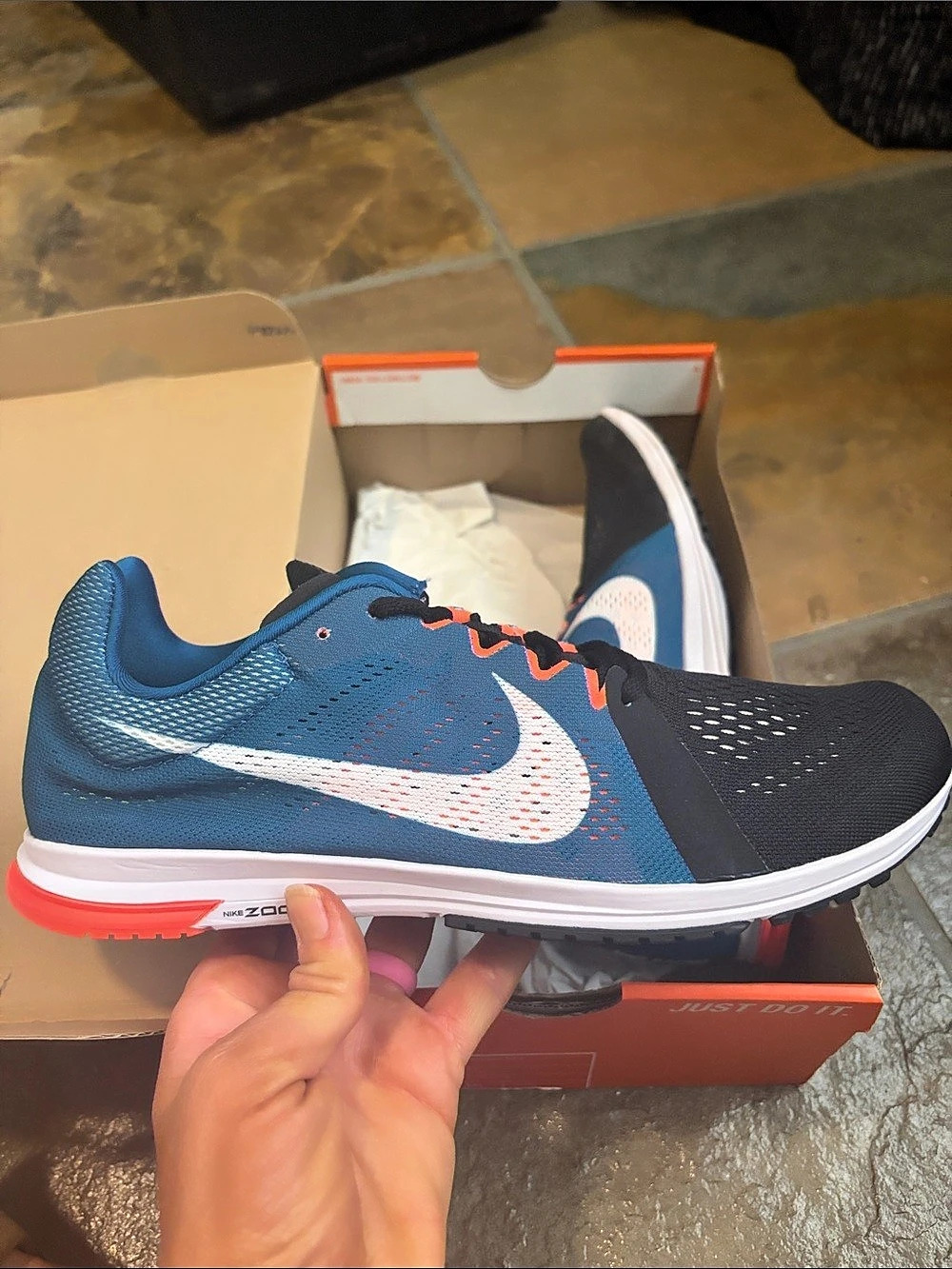 Nike Zoom Streak LT 3 Athletic Shoes Blue & Black US 10.5